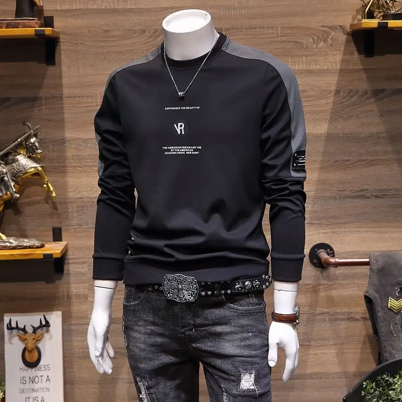 Men Black Slim Fit Crewneck Sweater 2022 — feature 15