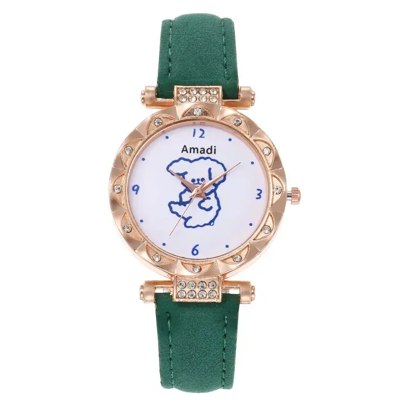Women's Gold Diamond Watch Set with Bracelet & Watch - Image 7