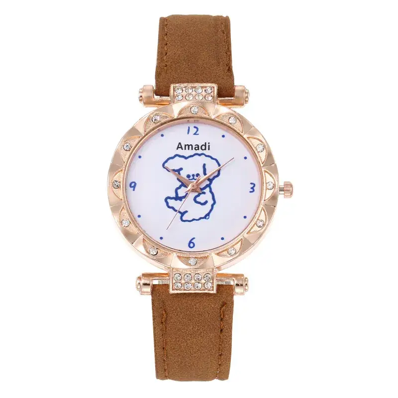 Women's Gold Diamond Watch Set with Bracelet & Watch - Image 8