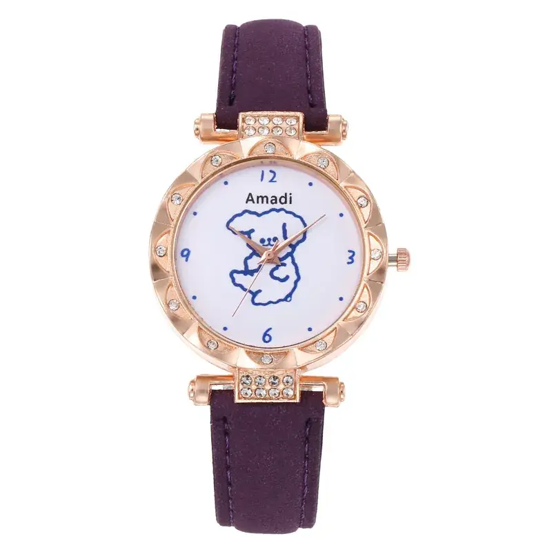 Women's Gold Diamond Watch Set with Bracelet & Watch - Image 9