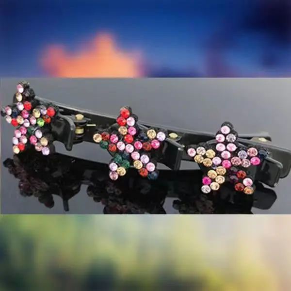Rhinestone Star Flower Hair Clips for Women - Image 2