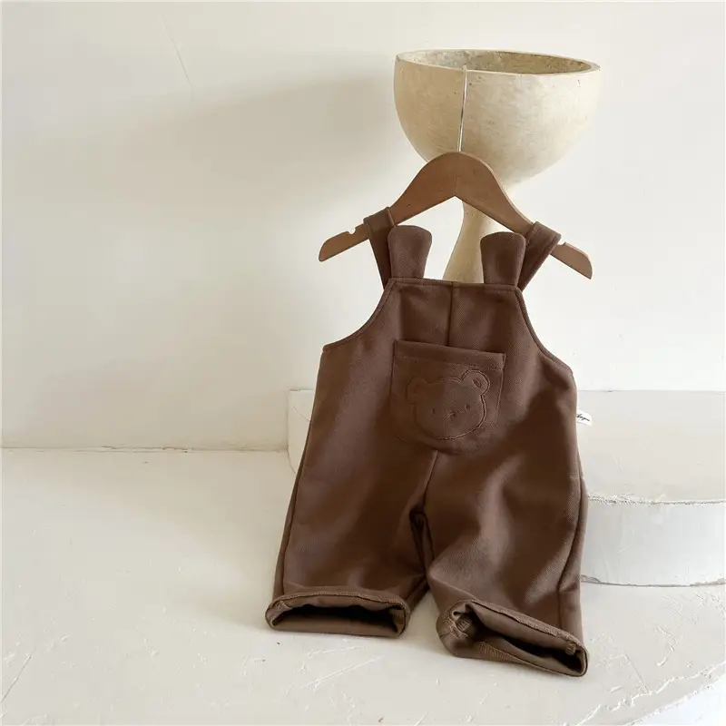 Infants Pure Cotton Cartoon Suit 2023 Autumn Bear Embroidered - Image 7