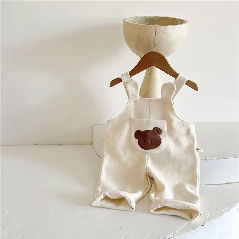 Infants Pure Cotton Cartoon Suit 2023 Autumn Bear Embroidered - Image 8