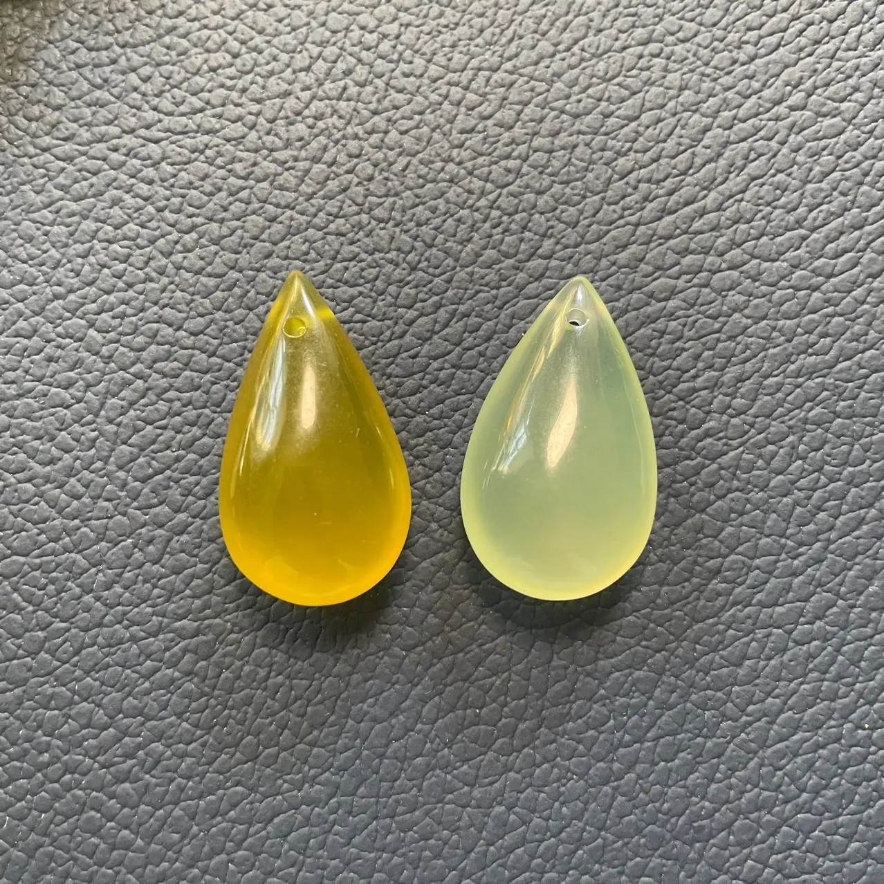 Jade Water Droplets Pendant Set Wholesale Green Yellow