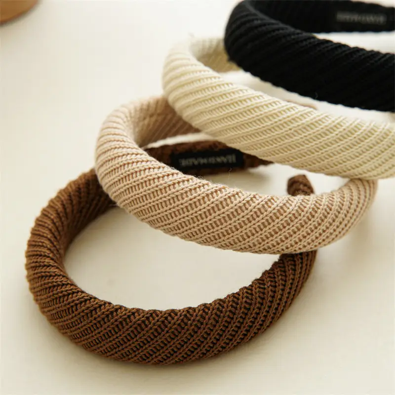 Knitted Wide Edge Cranial Head Hoop Female Net Red 2022 - Image 4