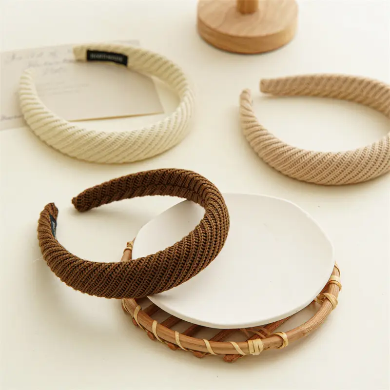Knitted Wide Edge Cranial Head Hoop Female Net Red 2022 - Image 7