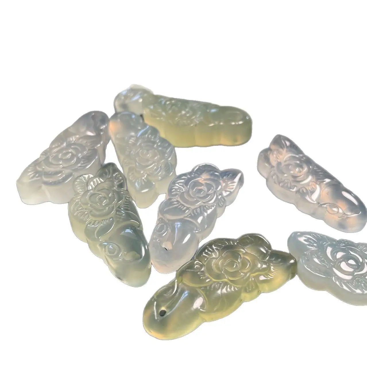 Jade Rose Pendant Xiuyan Jade Rose Pendant - Image 5
