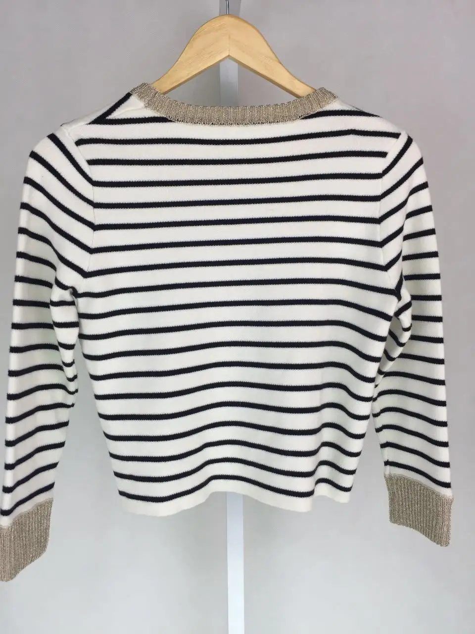 Joker Classic Striped Knit Sweater Gold Neck
