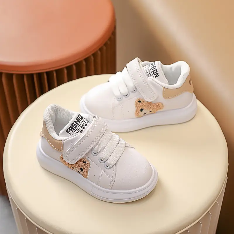 Baby White Green Strap Sneakers for Boys