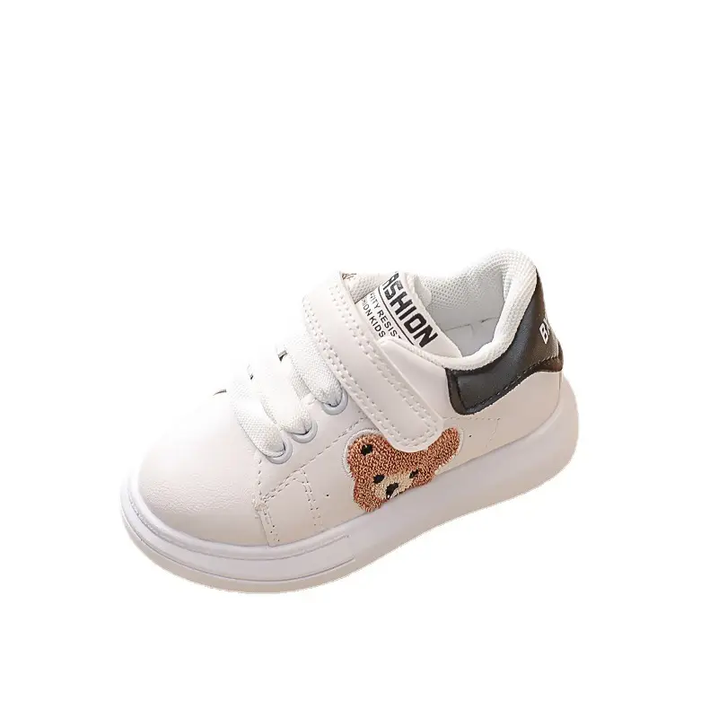 Baby White Green Strap Sneakers for Boys