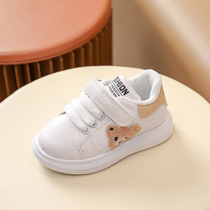 Baby White Green Strap Sneakers for Boys
