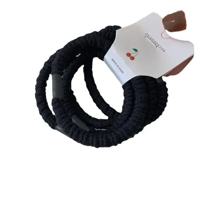 Black Minimalist Hair Ties for Women - Image 7