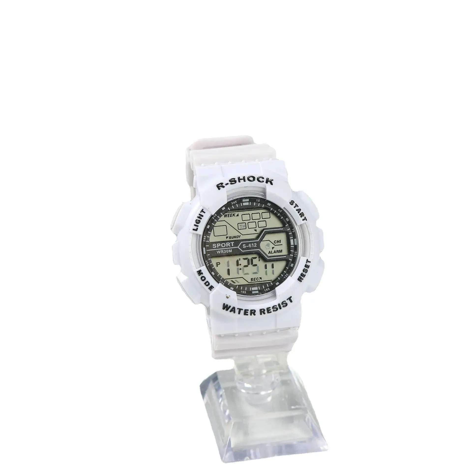 White Plastic Digital Watch for Kids Outdoor Sports - Image 5