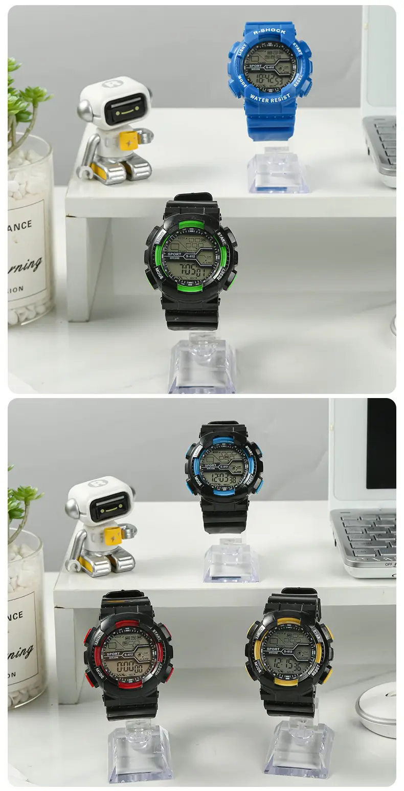 White Plastic Digital Watch for Kids Outdoor Sports — feature 11