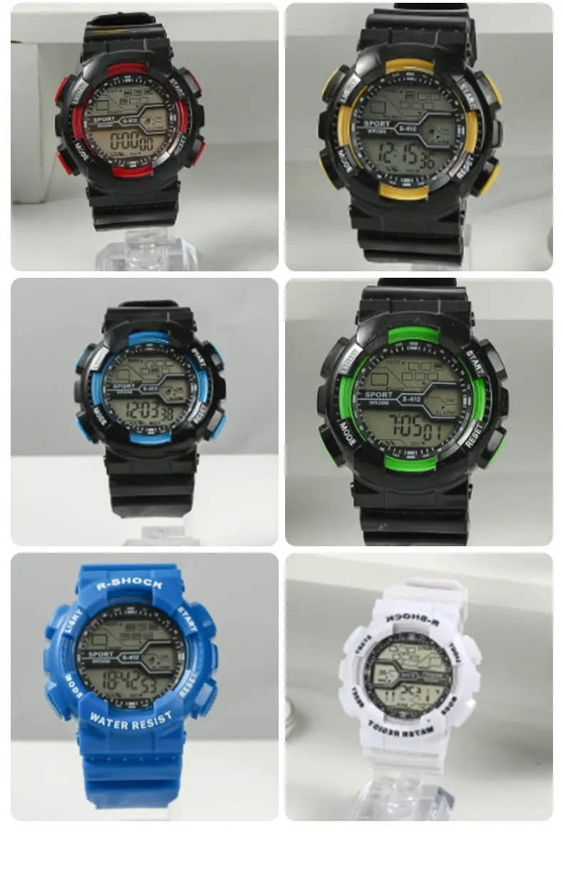 White Plastic Digital Watch for Kids Outdoor Sports — feature 12