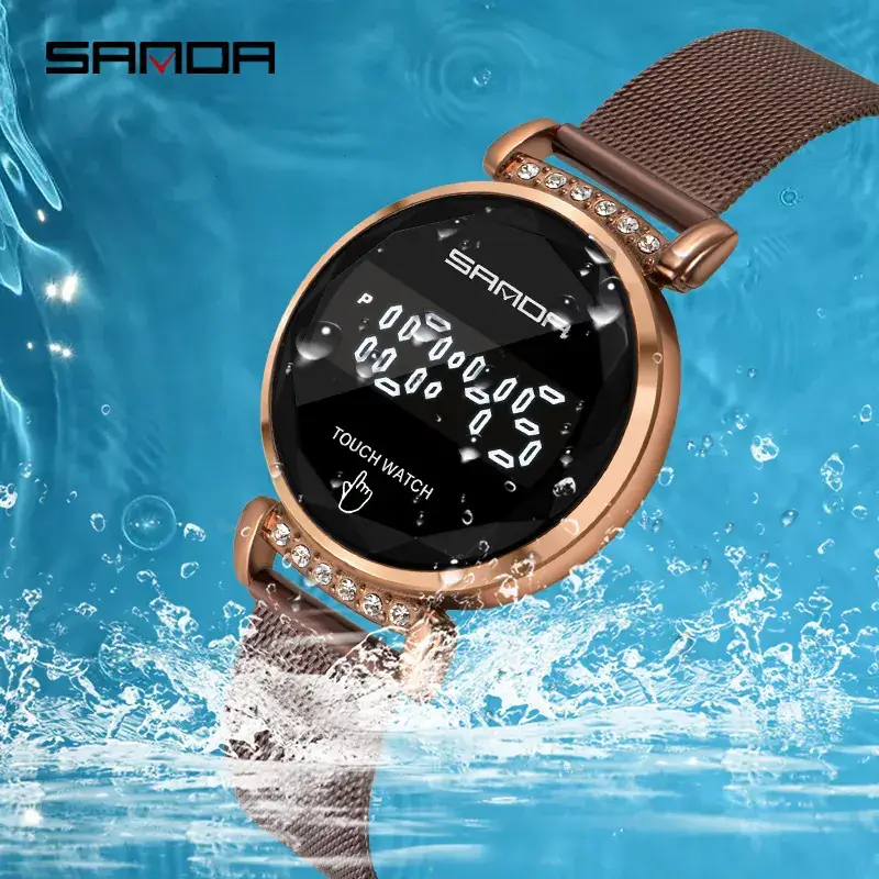 Luminous Women's Touch Screen Watch with Pearl Strap - Image 5