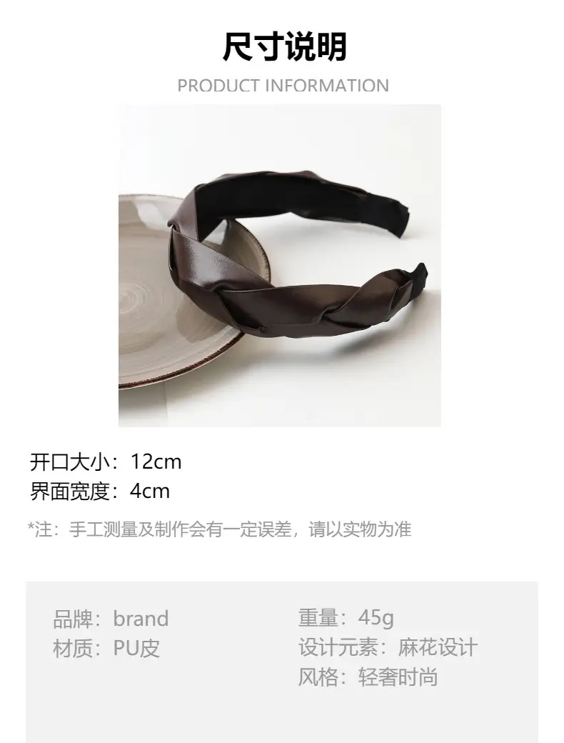 Black Twist Headband for Women Autumn Winter — feature 12