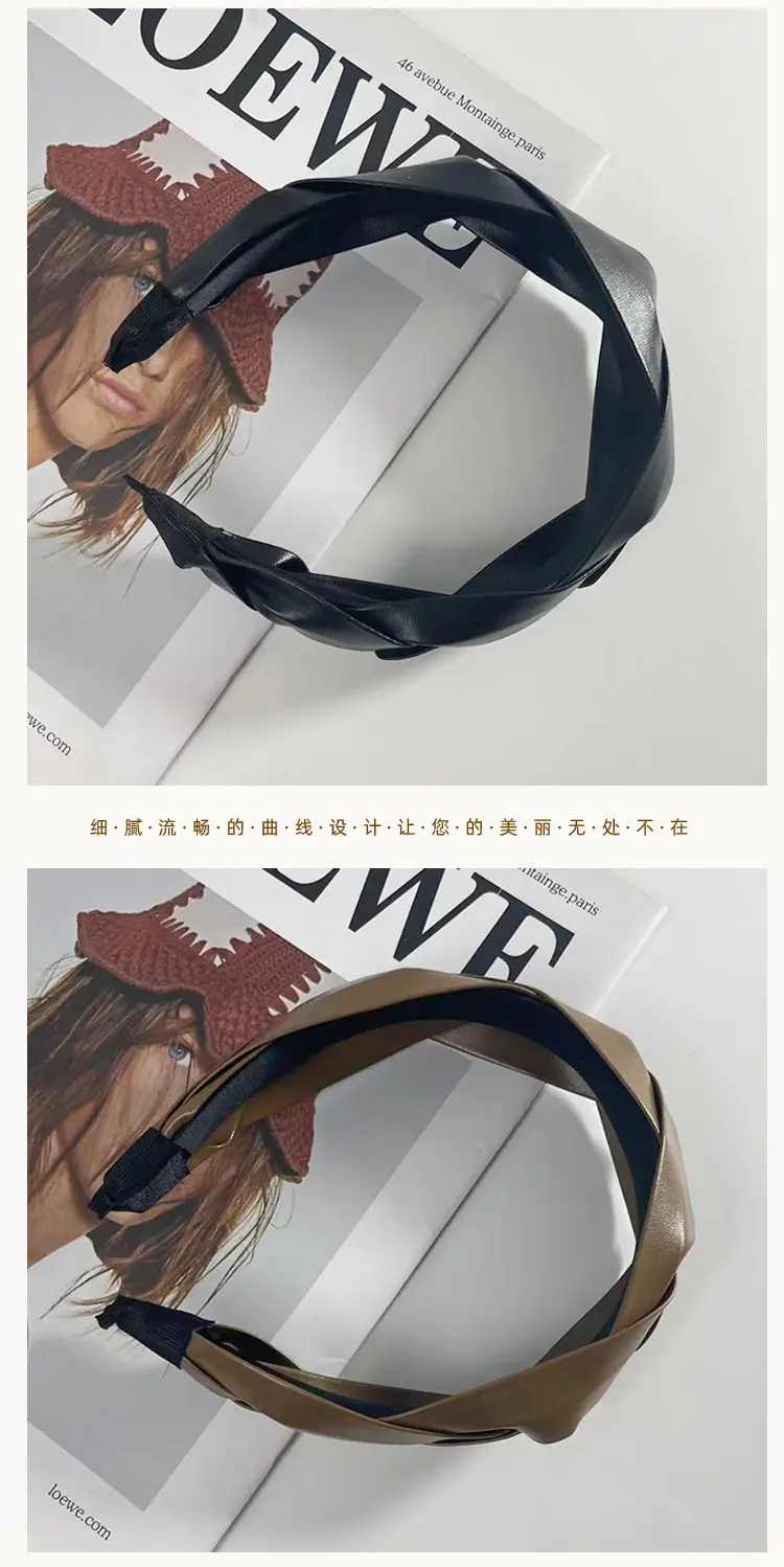Black Twist Headband for Women Autumn Winter — feature 17