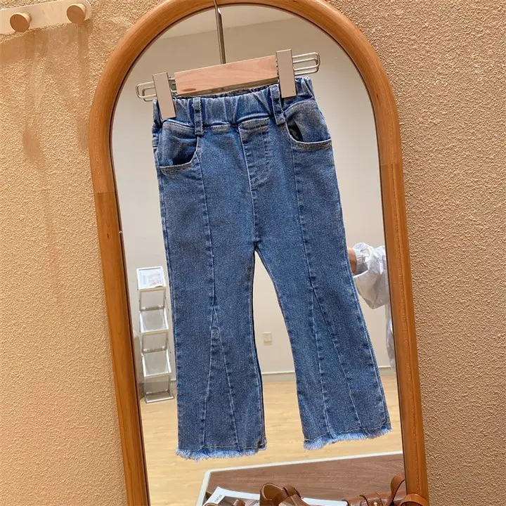 Girls Flared Jeans 2022 Stretch Western Style - Image 3