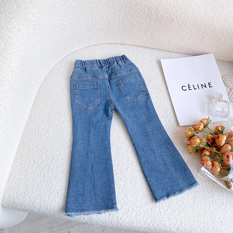 Girls Flared Jeans 2022 Stretch Western Style - Image 5