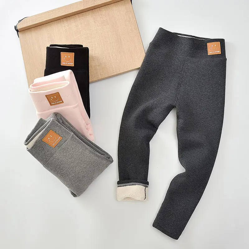 Girls Fleece Leggings Winter Warm All-in-One Pants - Image 23