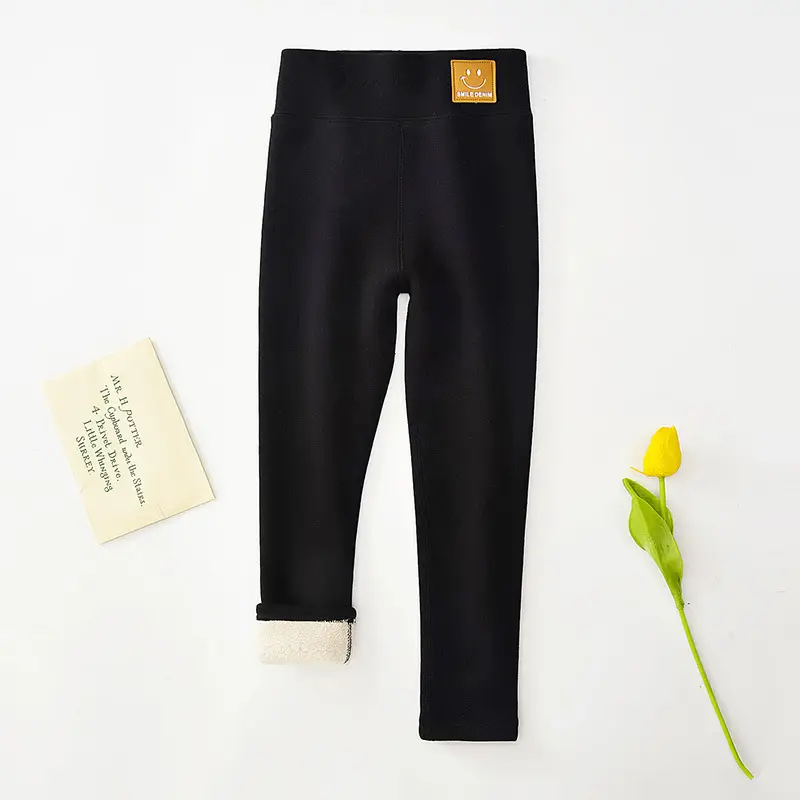 Girls Fleece Leggings Winter Warm All-in-One Pants - Image 9