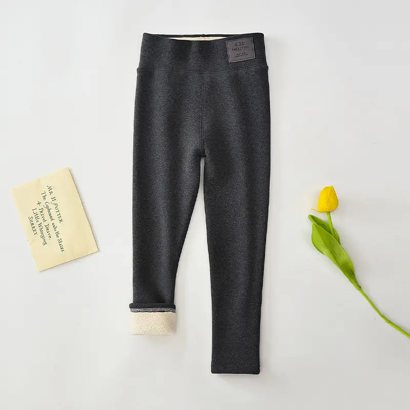Girls Fleece Leggings Winter Warm All-in-One Pants - Image 10