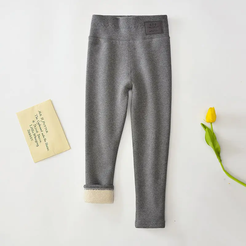 Girls Fleece Leggings Winter Warm All-in-One Pants - Image 11