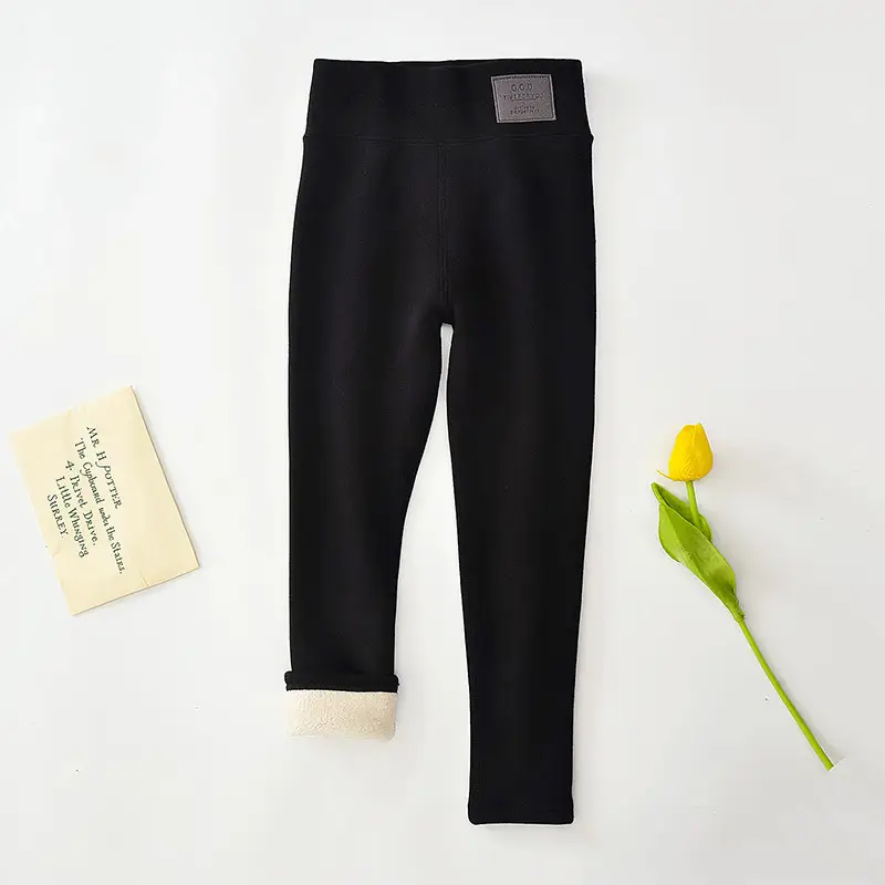 Girls Fleece Leggings Winter Warm All-in-One Pants - Image 12