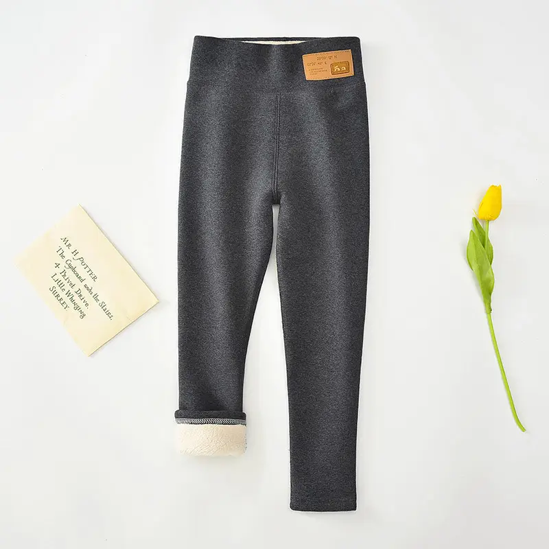 Girls Fleece Leggings Winter Warm All-in-One Pants - Image 13