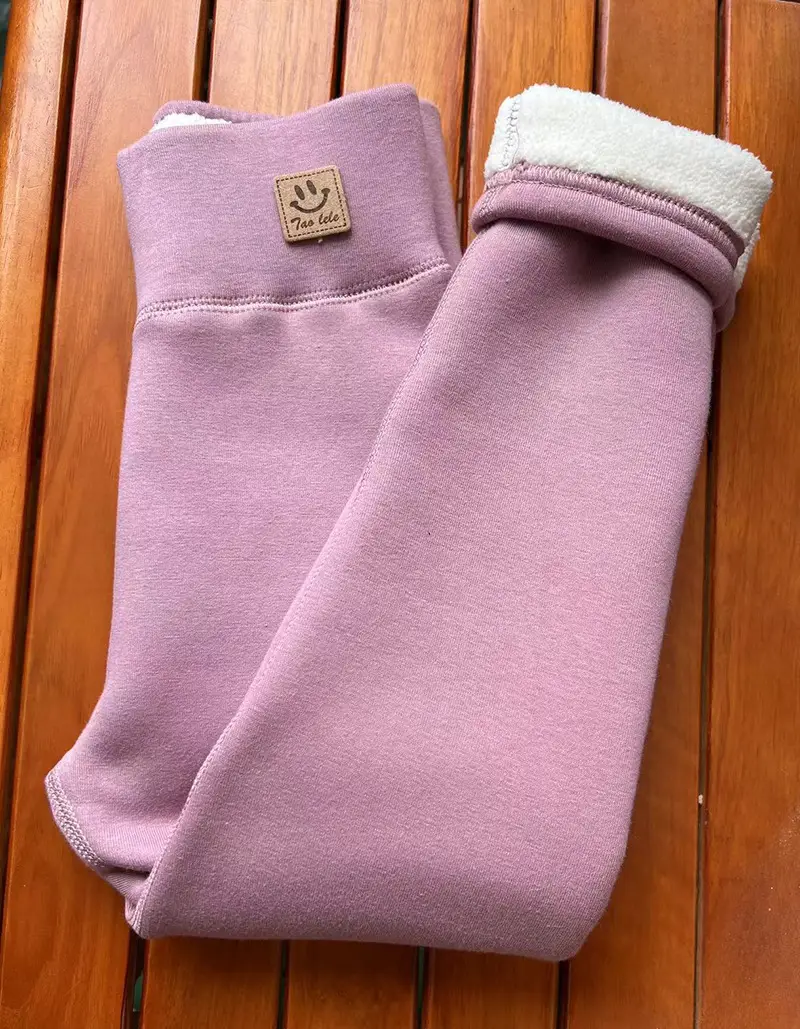 Girls Fleece Leggings Winter Warm All-in-One Pants - Image 17