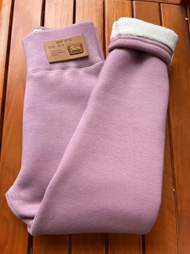 Girls Fleece Leggings Winter Warm All-in-One Pants - Image 19