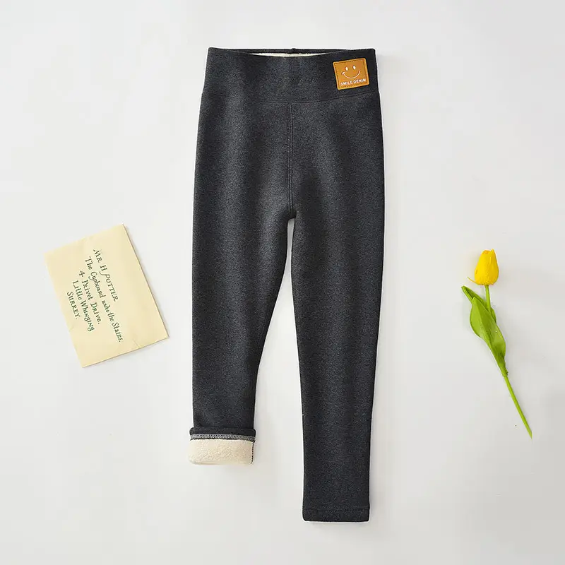 Girls Fleece Leggings Winter Warm All-in-One Pants - Image 7