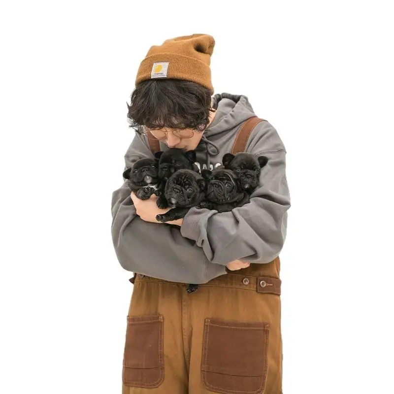 Japanese Style Unisex Loose Overalls Retro Orange Brown - Image 10