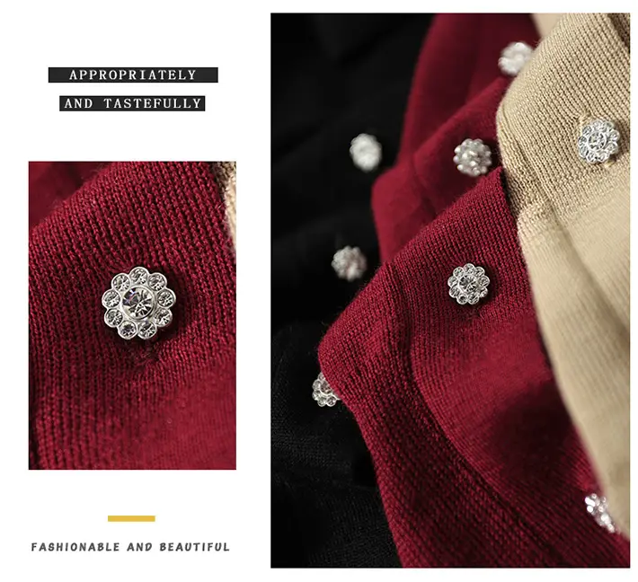Women's Red Knoted Knit Sweater Jacket 2025 — feature 18