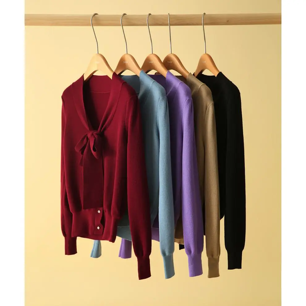 Women's Red Knoted Knit Sweater Jacket 2025 — feature 19
