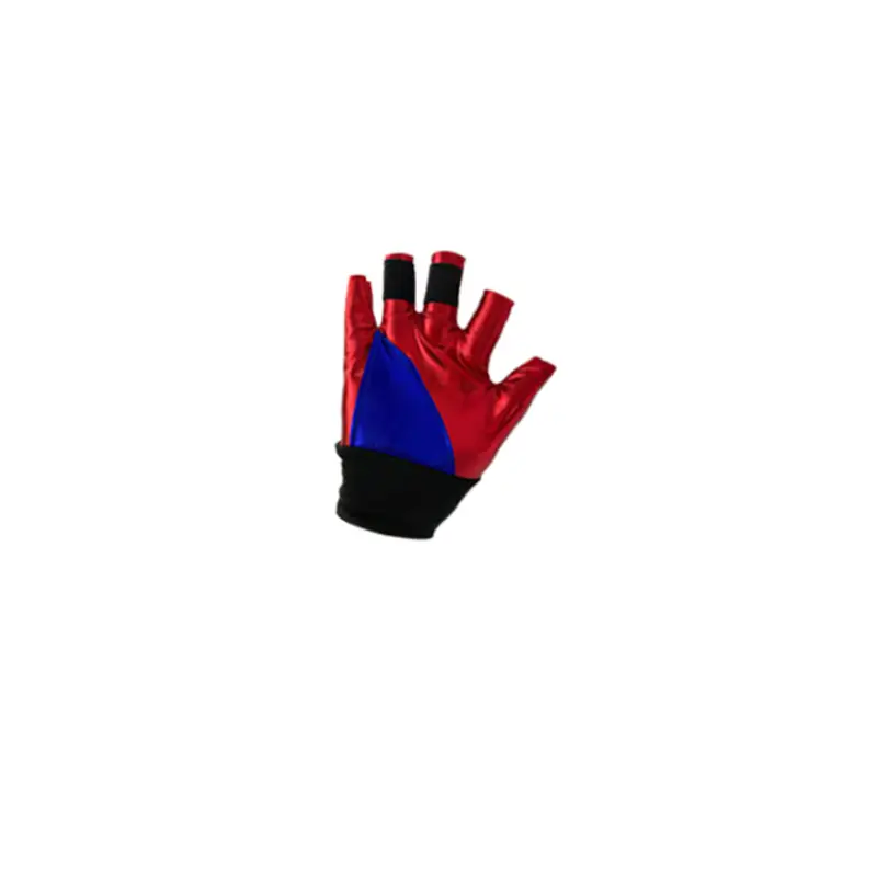 Halloween Suicide Squad Harley Quinn Costume Gloves Red Blue Black - Image 13