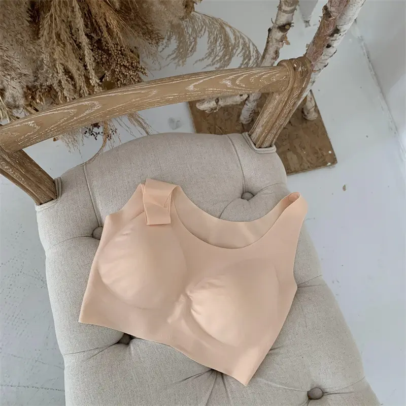 Cloud Latex Bra One-piece Rimless Bra Gather Comfortable Vest Pregnant Women's Sports Traceless Underwear