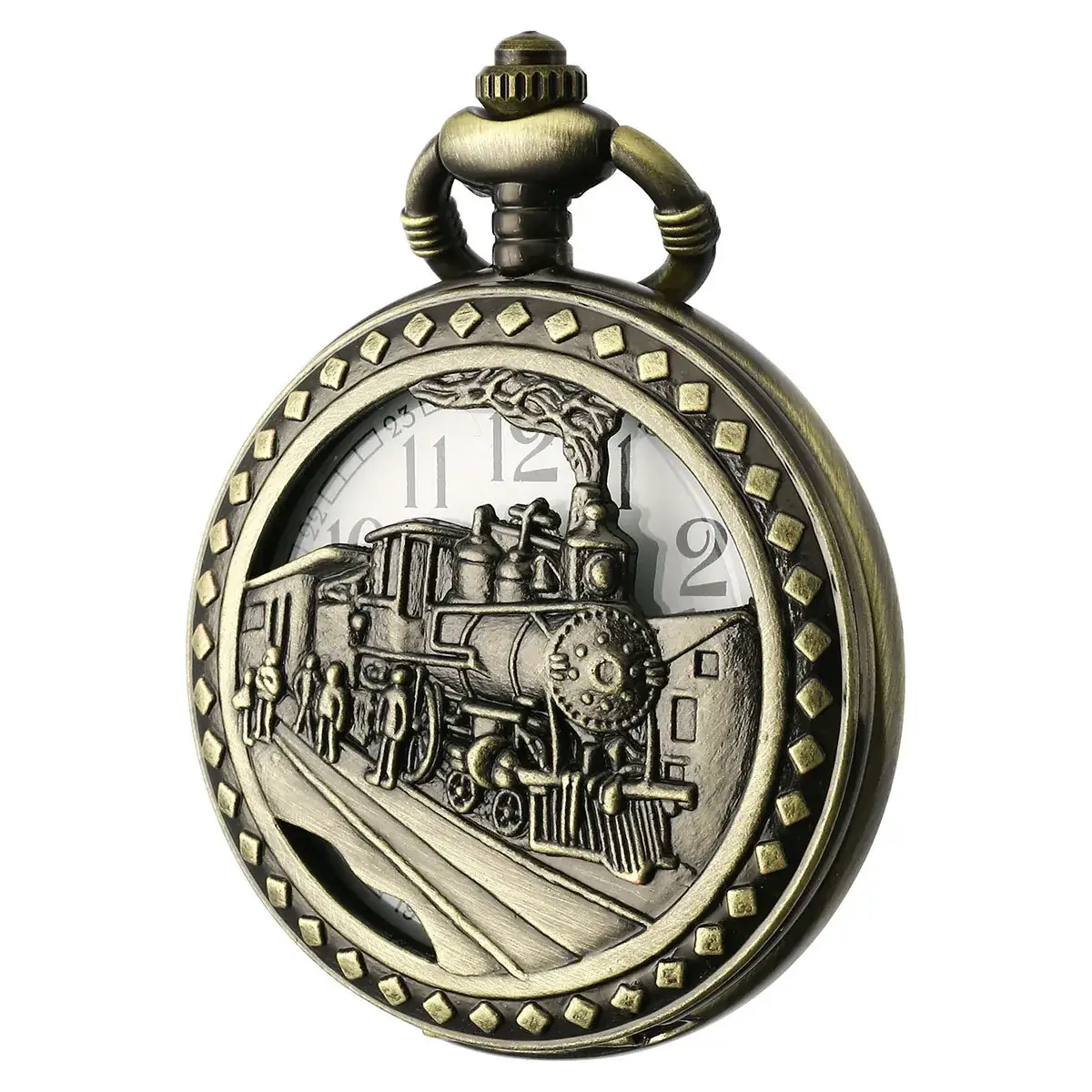 Retro Train Geneva Quartz Wrist Watch — feature 12