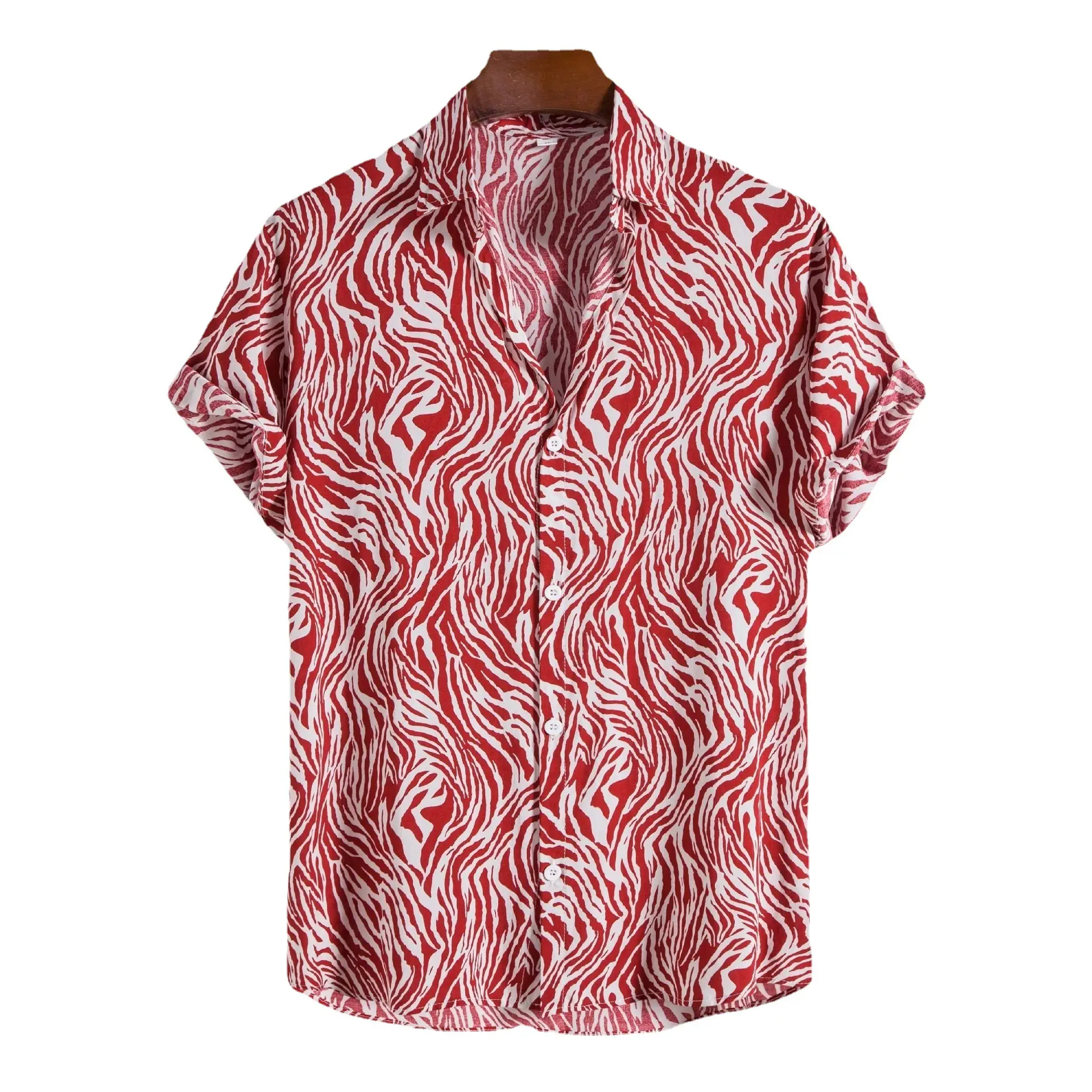 2025 Zebra Print Short Sleeve Shirt for Men - Image 10