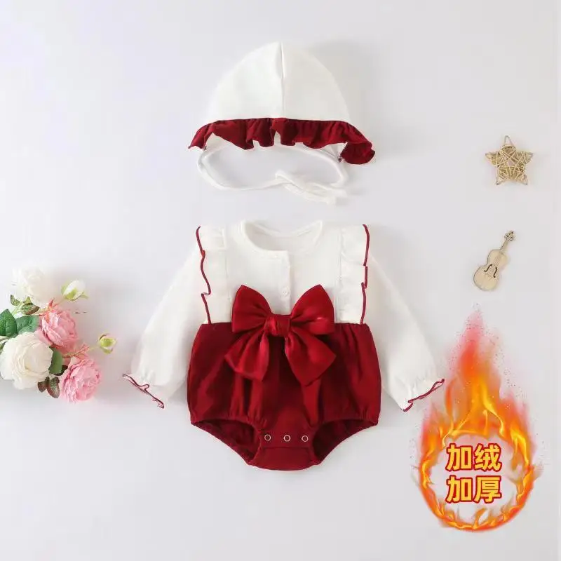 Princess Red Bow Baby Suit 2023 Newborn - Image 4