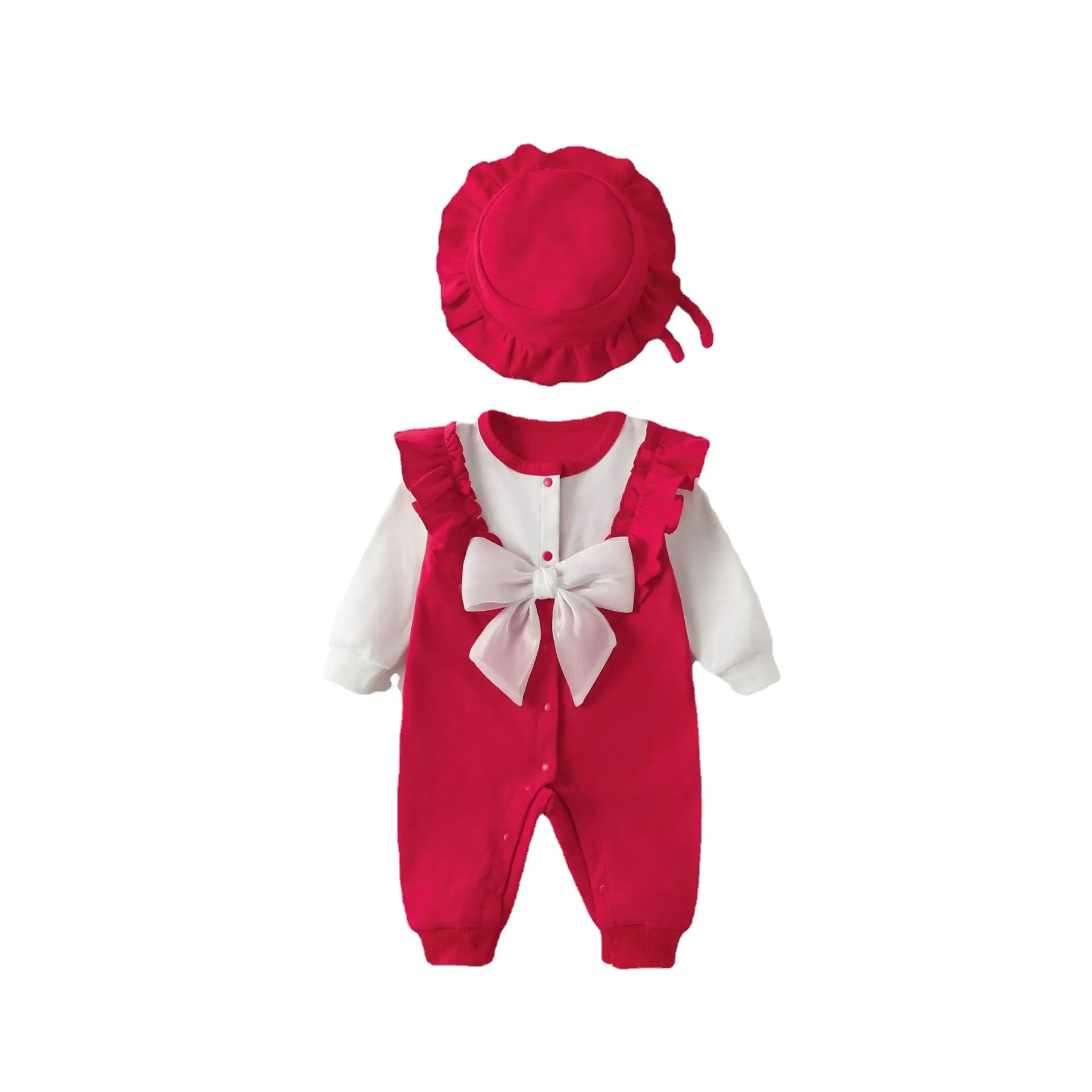 Princess Red Bow Baby Suit 2023 Newborn - Image 5