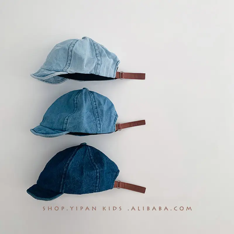 Soft-brimmed Baby Hats for Kids Blue Light Blue Dark Blue