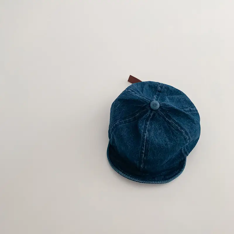 Soft-brimmed Baby Hats for Kids Blue Light Blue Dark Blue - Image 3