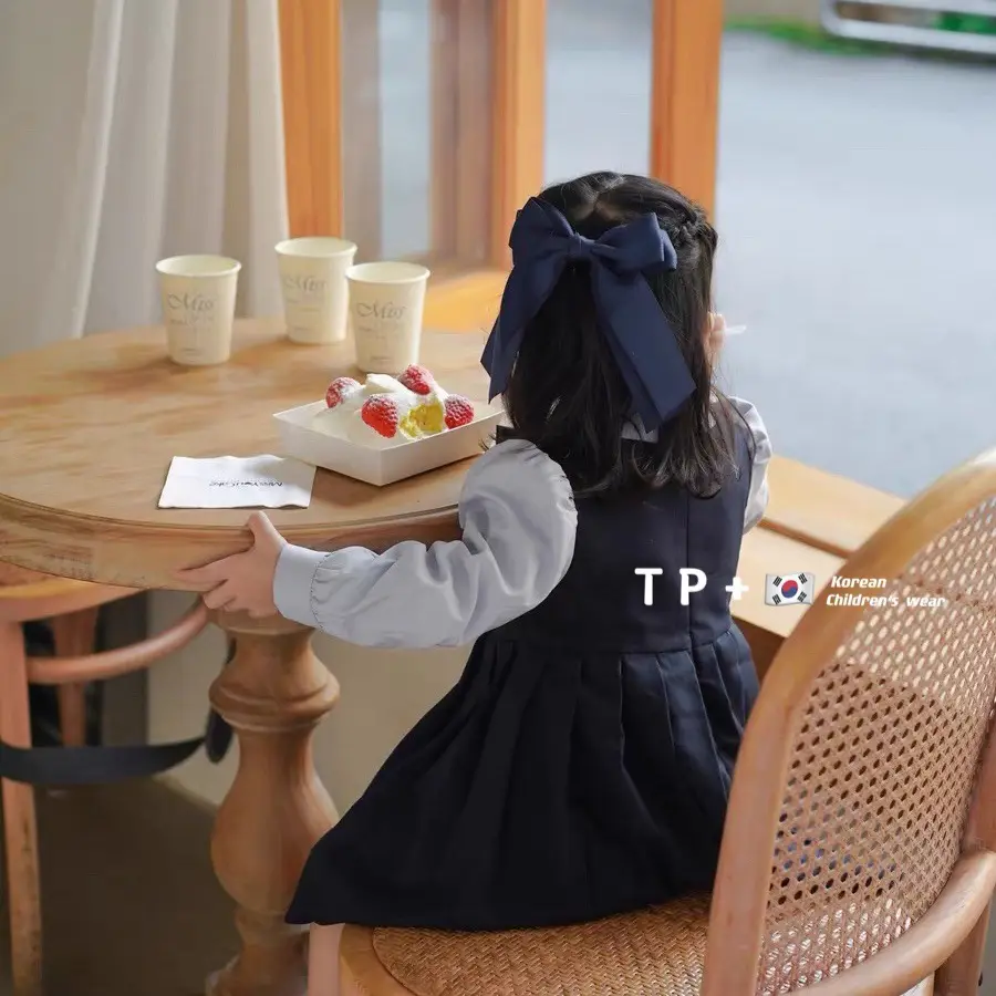 Girls' Fake Two-Piece Dress Autumn Outfit 2025 — feature 2