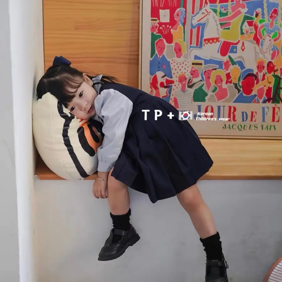Girls' Fake Two-Piece Dress Autumn Outfit 2025 — feature 3