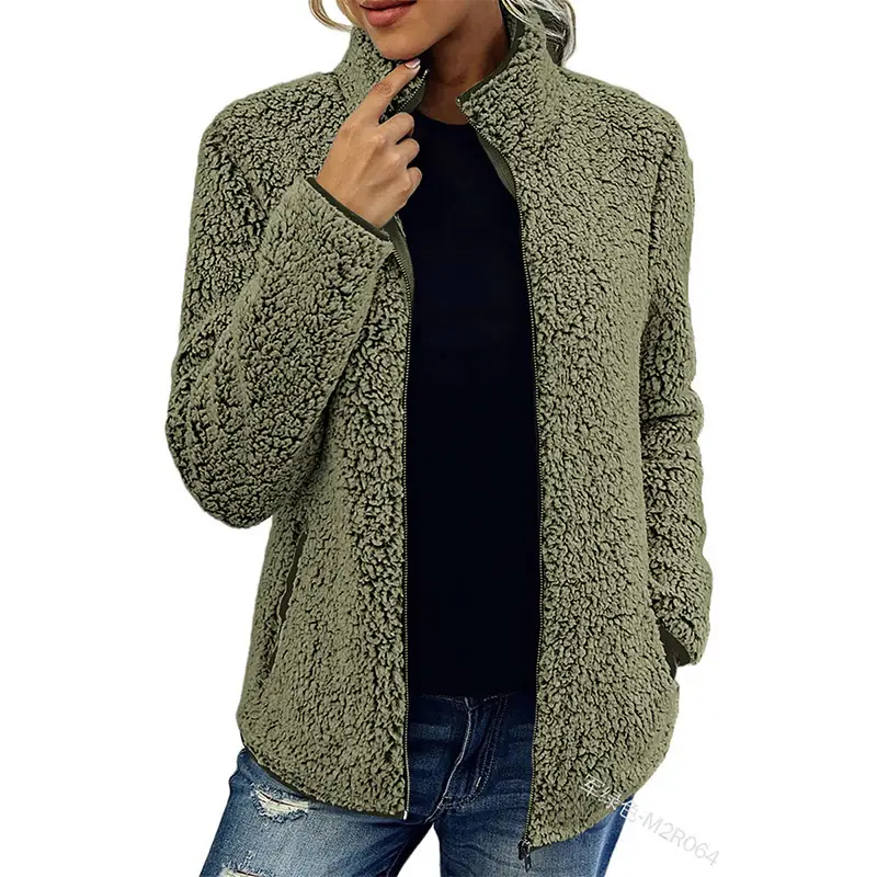 Women's Bubble Velvet Crossbody Jacket Black Zipper - Image 6
