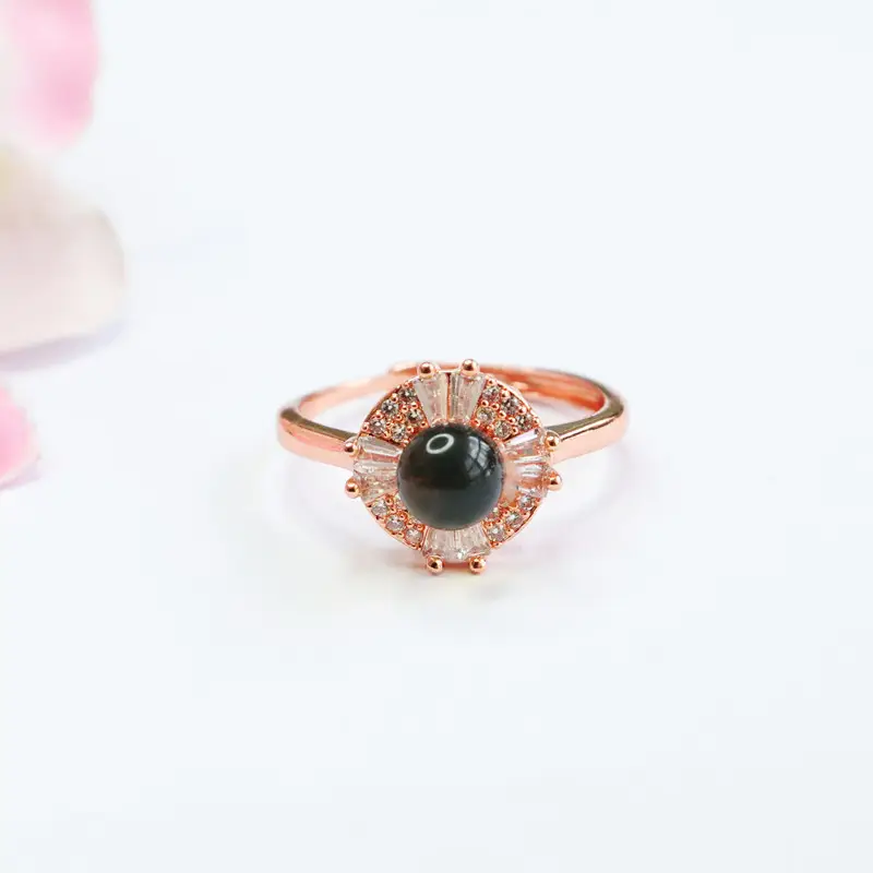 Guan Yu Natural Amber Ring Water Blue Amber Ring Mexican Jewelry Factory Live Supply S2100201 — feature 4