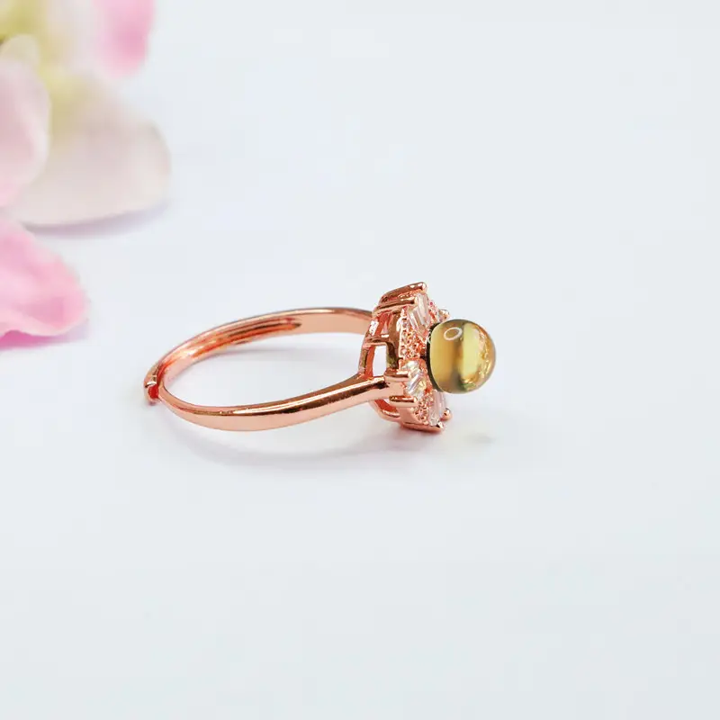 Guan Yu Natural Amber Ring Water Blue Amber Ring Mexican Jewelry Factory Live Supply S2100201 — feature 5
