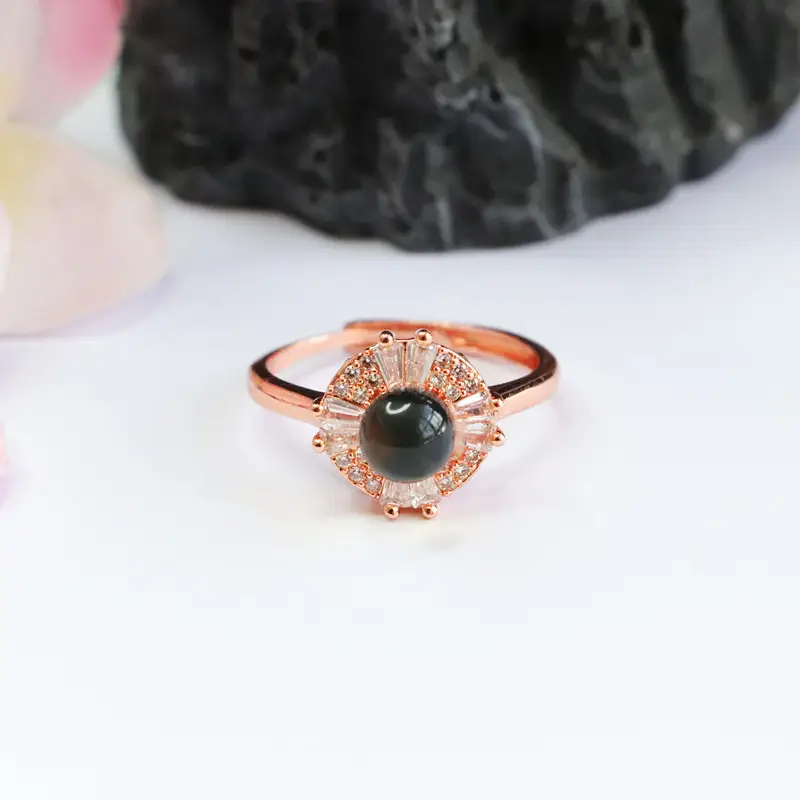 Guan Yu Natural Amber Ring Water Blue Amber Ring Mexican Jewelry Factory Live Supply S2100201 — feature 7